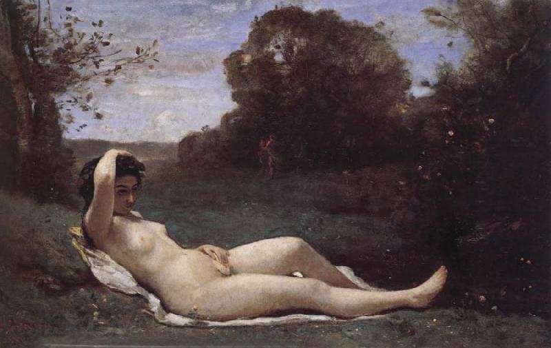 Corot Camille Nymph Reclined Germany oil painting art